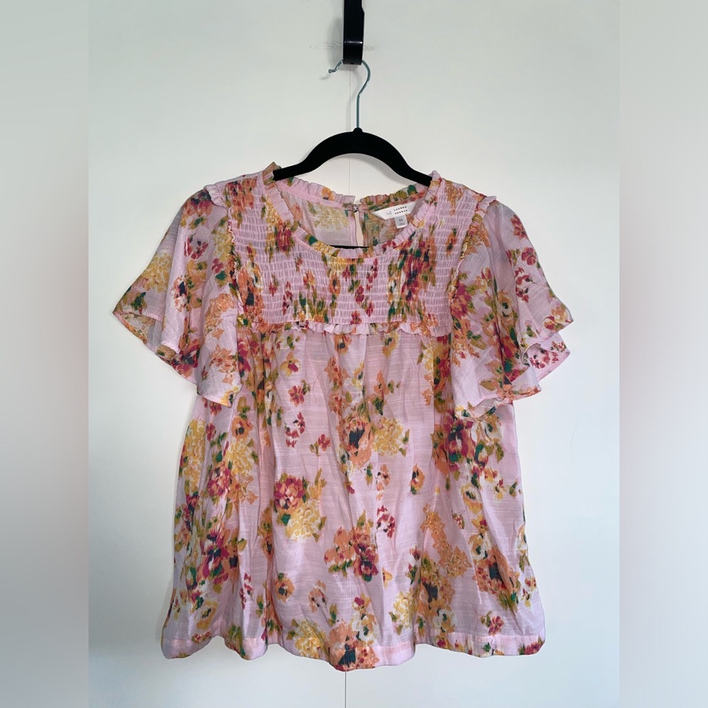 Lauren Conrad Pink Floral Flowy Too Size Medium